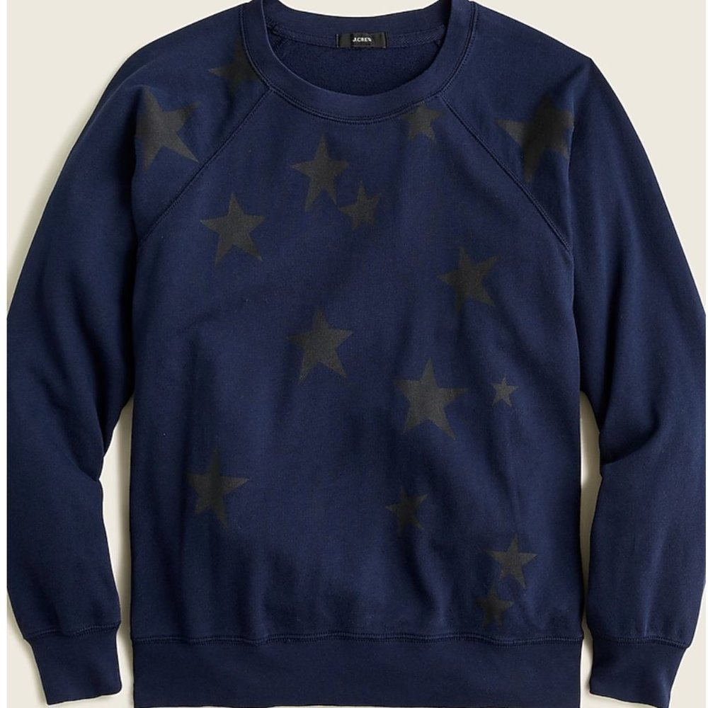 J Crew Magic Rinse™ starry sweatshirt